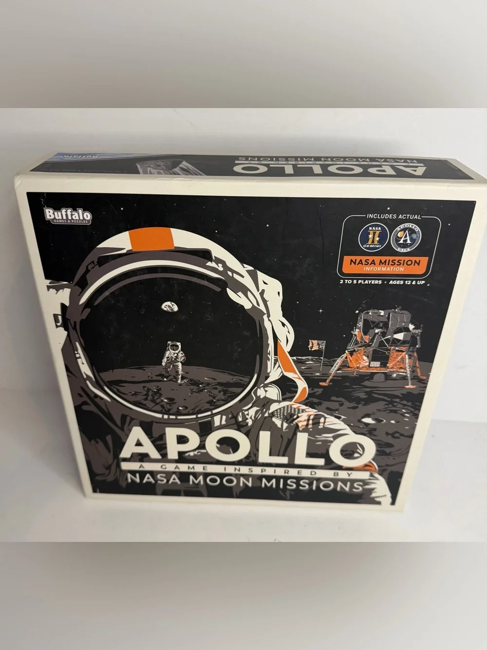 Buffalo Games APOLLO NASA Moon Missions Board Game – Complete Open Box